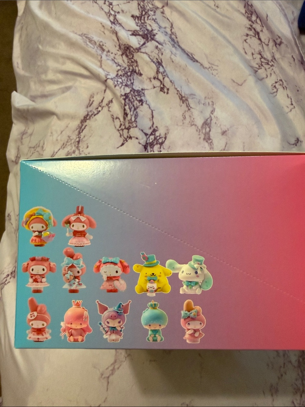 Sanrio Collectible Character Figure Set - Pink, Blue & Yellow